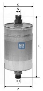 UFI Топливный фильтр 31.572.00