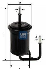 UFI Топливный фильтр 31.751.00