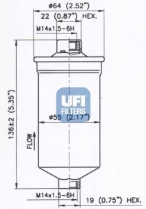 UFI Топливный фильтр 31.770.00