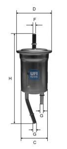 UFI Degvielas filtrs 31.828.00