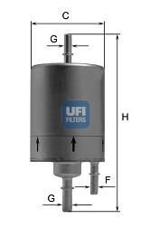 UFI Топливный фильтр 31.830.00