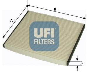 UFI Фильтр, воздух во внутренном пространстве 53.186.00