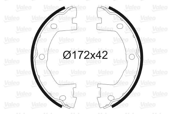 VALEO Комплект тормозных колодок, стояночная тормозная с 128900
