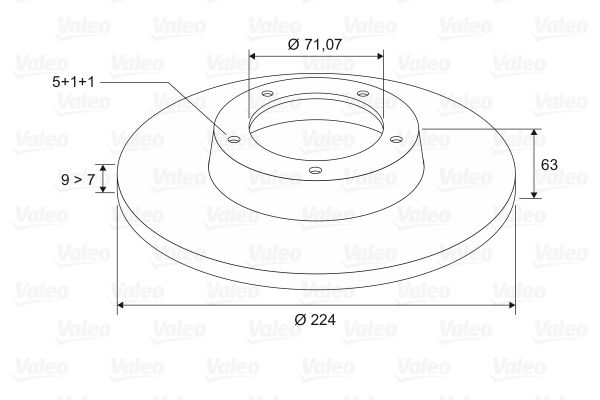 VALEO Тормозной диск 186144