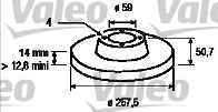 VALEO Тормозной диск 186147