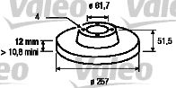 VALEO Тормозной диск 186152