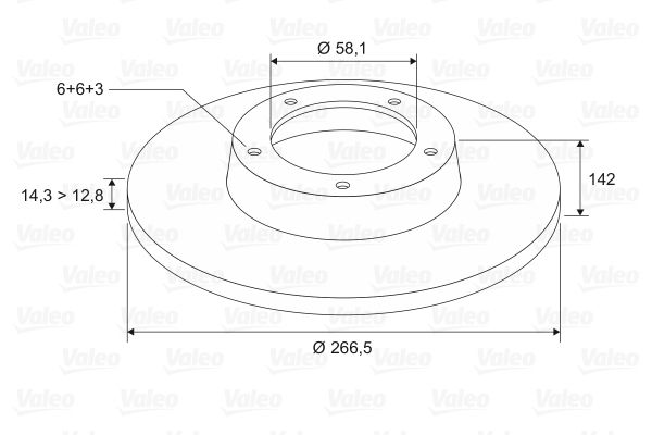 VALEO Тормозной диск 186170