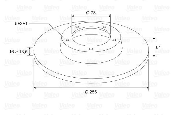 VALEO Тормозной диск 186206