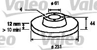 VALEO Тормозной диск 186232