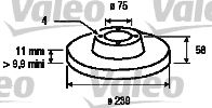 VALEO Тормозной диск 186240