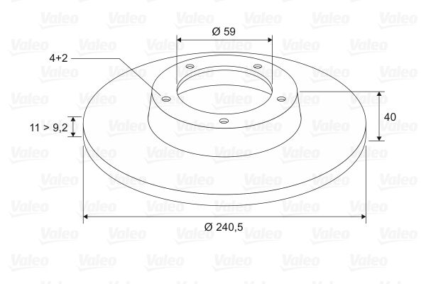 VALEO Тормозной диск 186406