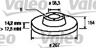 VALEO Тормозной диск 186614