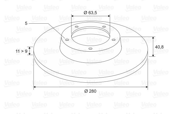 VALEO Тормозной диск 186843