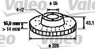 VALEO Тормозной диск 186874