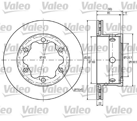 VALEO Тормозной диск 187081