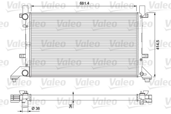 VALEO Радиатор, охлаждение двигателя 231605