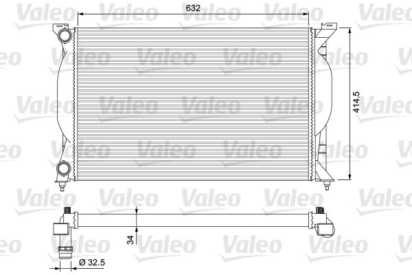 VALEO Радиатор, охлаждение двигателя 232963