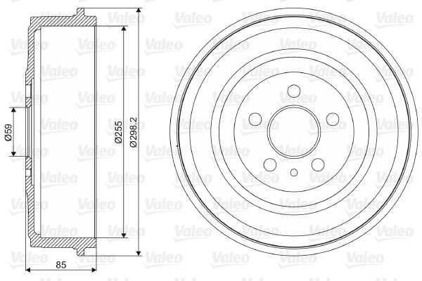 VALEO Тормозной барабан 237005