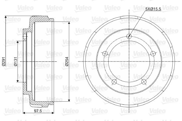 VALEO Тормозной барабан 237040