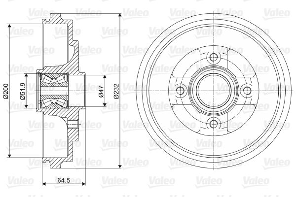 VALEO Bremžu trumulis 237079