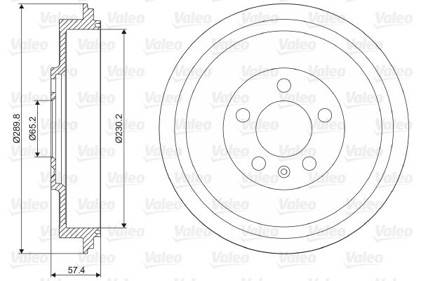 VALEO Тормозной барабан 237085