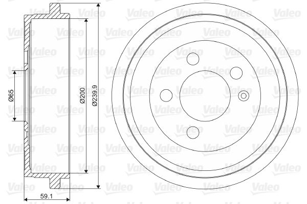 VALEO Тормозной барабан 237099