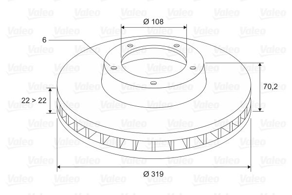 VALEO Тормозной диск 297704