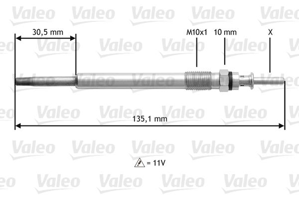 VALEO Свеча накаливания 345112