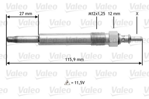 VALEO Свеча накаливания 345129