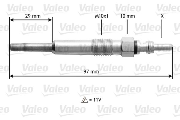 VALEO Свеча накаливания 345130