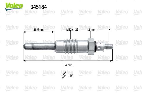 VALEO Свеча накаливания 345184