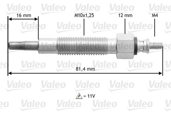 VALEO Свеча накаливания 345186