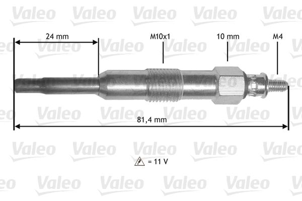 VALEO Свеча накаливания 345189