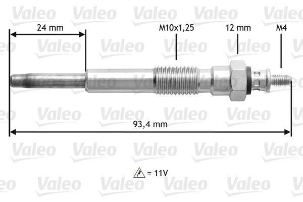 VALEO Свеча накаливания 345207