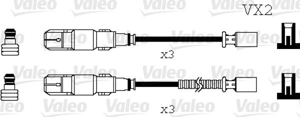 VALEO Augstsprieguma vadu komplekts 346071