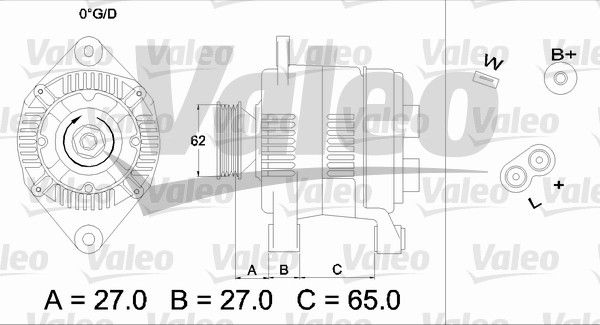 VALEO Генератор 436279