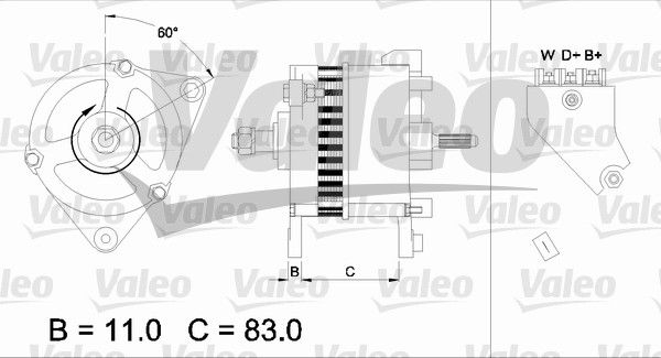 VALEO Генератор 436755