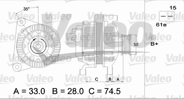 VALEO Генератор 437116