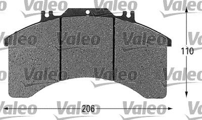 VALEO Комплект тормозных колодок, дисковый тормоз 541616