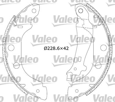 VALEO Комплект тормозных колодок 553853