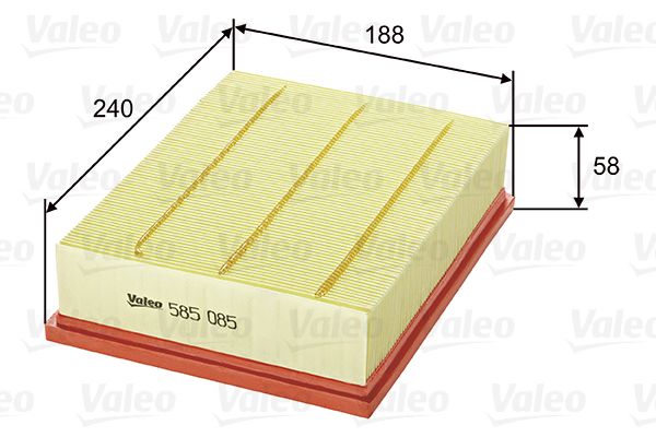 VALEO Воздушный фильтр 585085