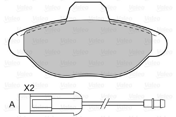 VALEO Комплект тормозных колодок, дисковый тормоз 598011