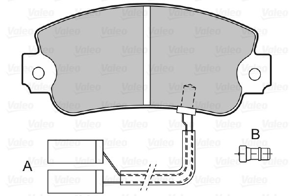 VALEO Комплект тормозных колодок, дисковый тормоз 598141