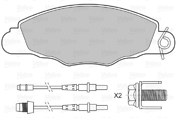 VALEO Комплект тормозных колодок, дисковый тормоз 598420