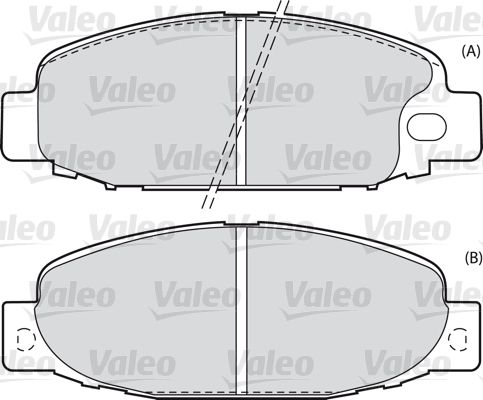 VALEO Bremžu uzliku kompl., Disku bremzes 598588