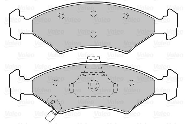 VALEO Комплект тормозных колодок, дисковый тормоз 598989