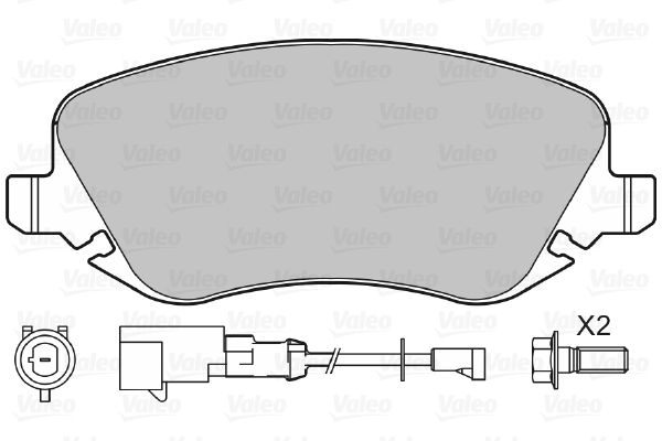 VALEO Комплект тормозных колодок, дисковый тормоз 601001