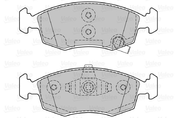 VALEO Комплект тормозных колодок, дисковый тормоз 601297