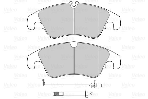VALEO Комплект тормозных колодок, дисковый тормоз 601342