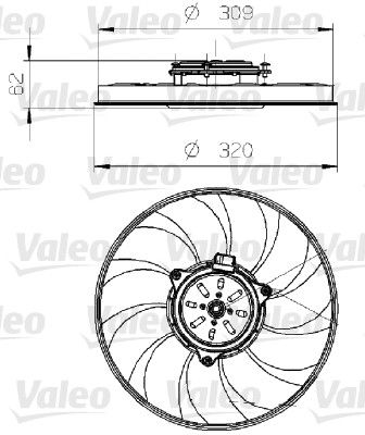 VALEO Ventilators, Motora dzesēšanas sistēma 696024